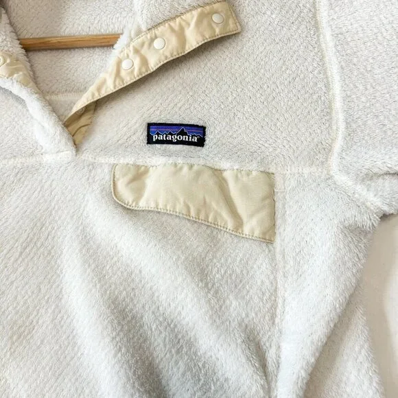 Patagonia Re-Tool Snap-T Fleece Pullover Cream Raw Linen Size L - Picture 5 of 10